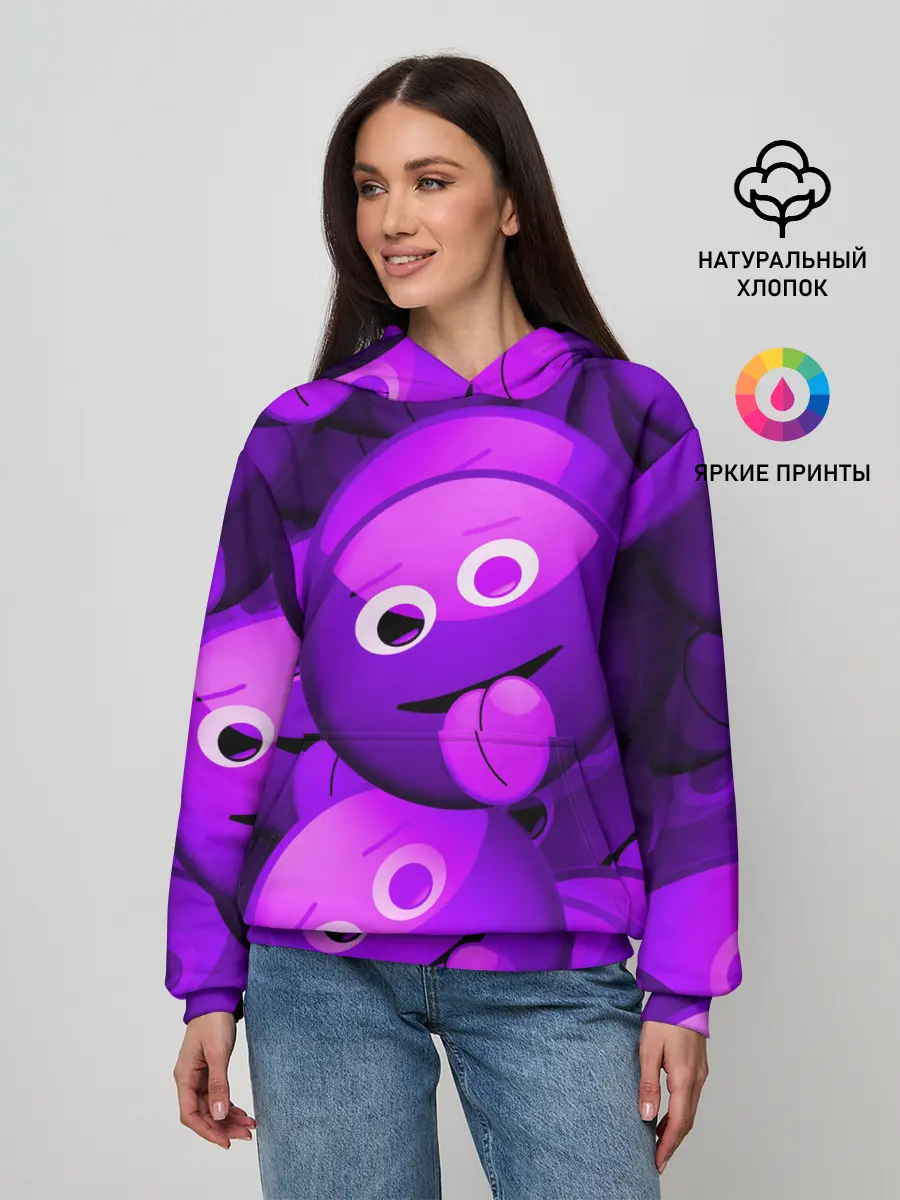 Женское худи / НЕОНОВЫЕ СМАЙЛЫ