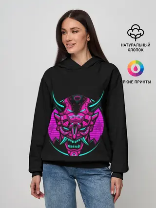 Женское худи / Samurai Retro Neon