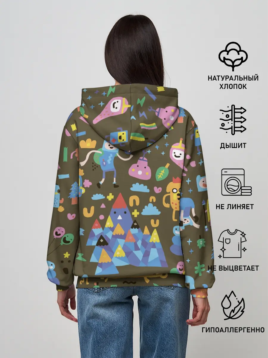 Женское худи / Время приключений Зима