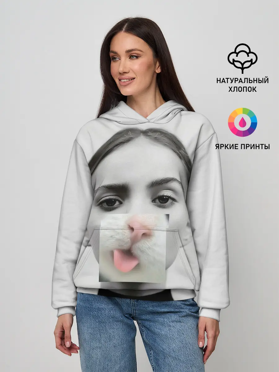 Женское худи / kitty face