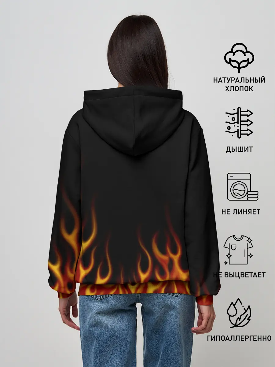 Женское худи / Пламя Old School