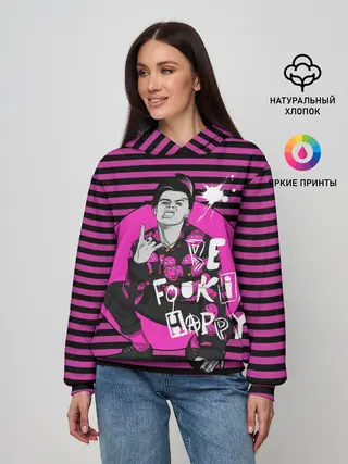 Женское худи / be fookin happy