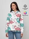 Женское худи / Милые динозаврики