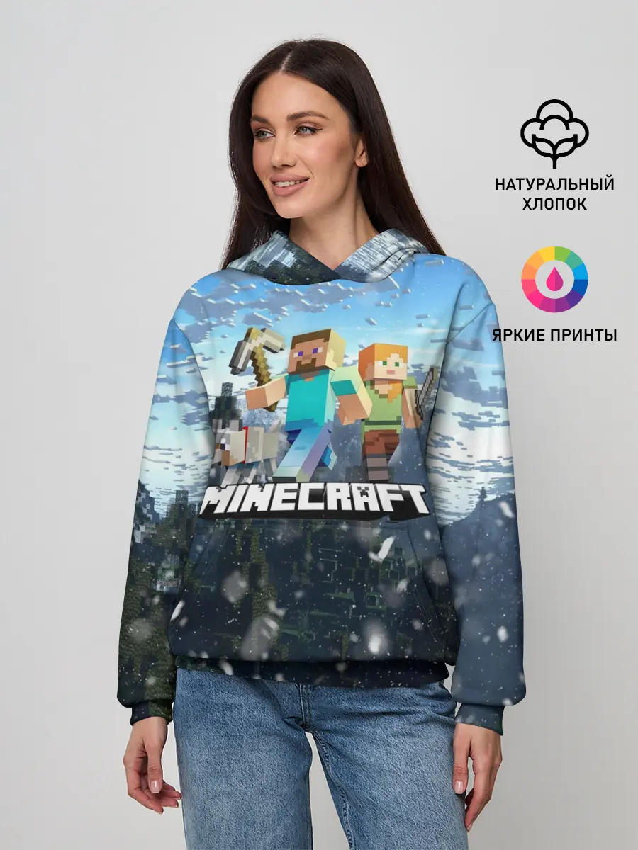 Женское худи / Minecraft / Майнкрафт