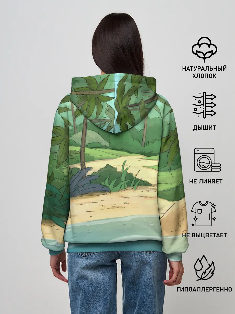 Женское худи / Bears on the beach