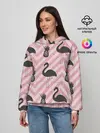 Женское худи / Черный фламинго