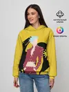 Женское худи / Ban желтый фон