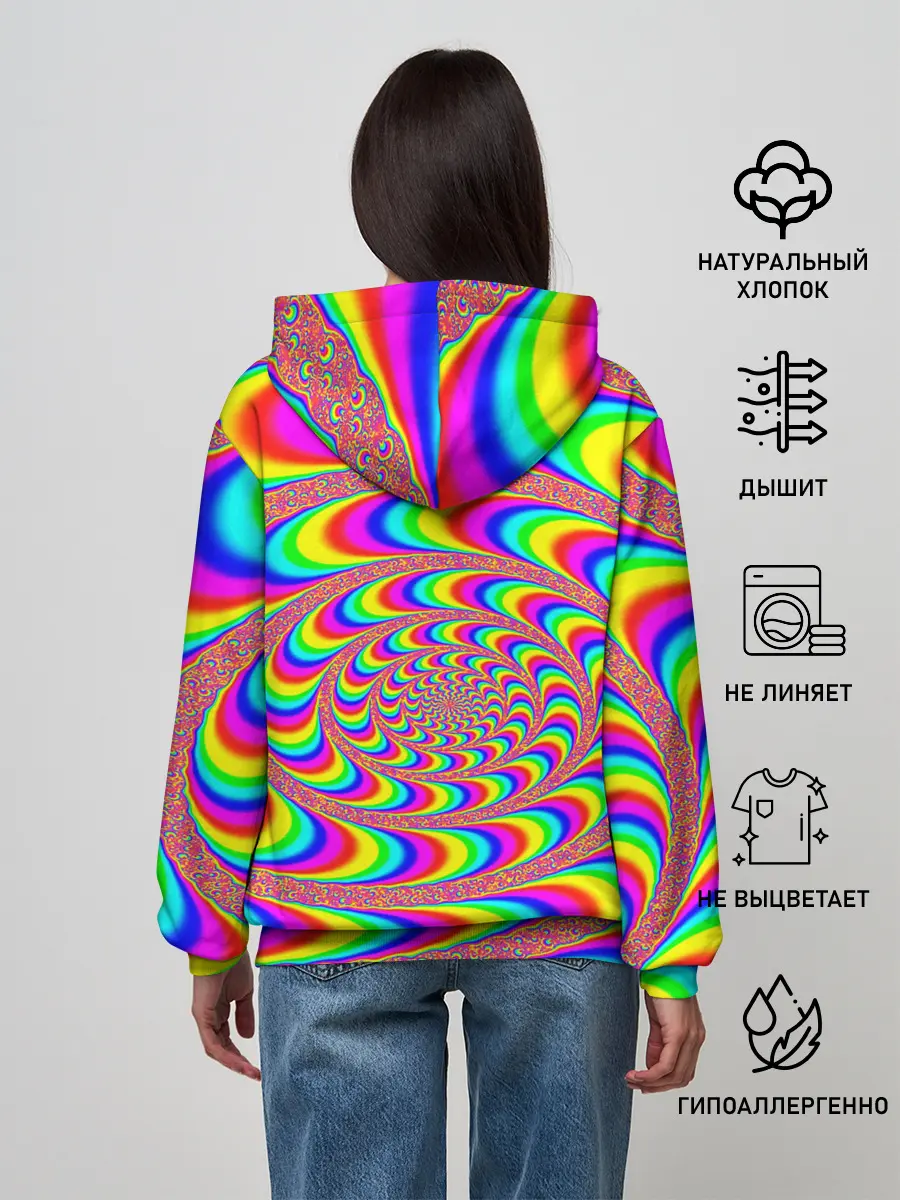Женское худи / Оптическая текстура