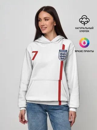 Женское худи / Дэвид Бекхэм Англия Ретро