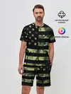 Мужской костюм с шортами / American Flag Camo