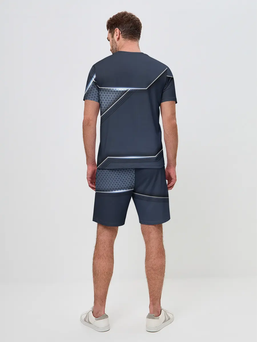 Мужской костюм с шортами / Металлическая 3D основа