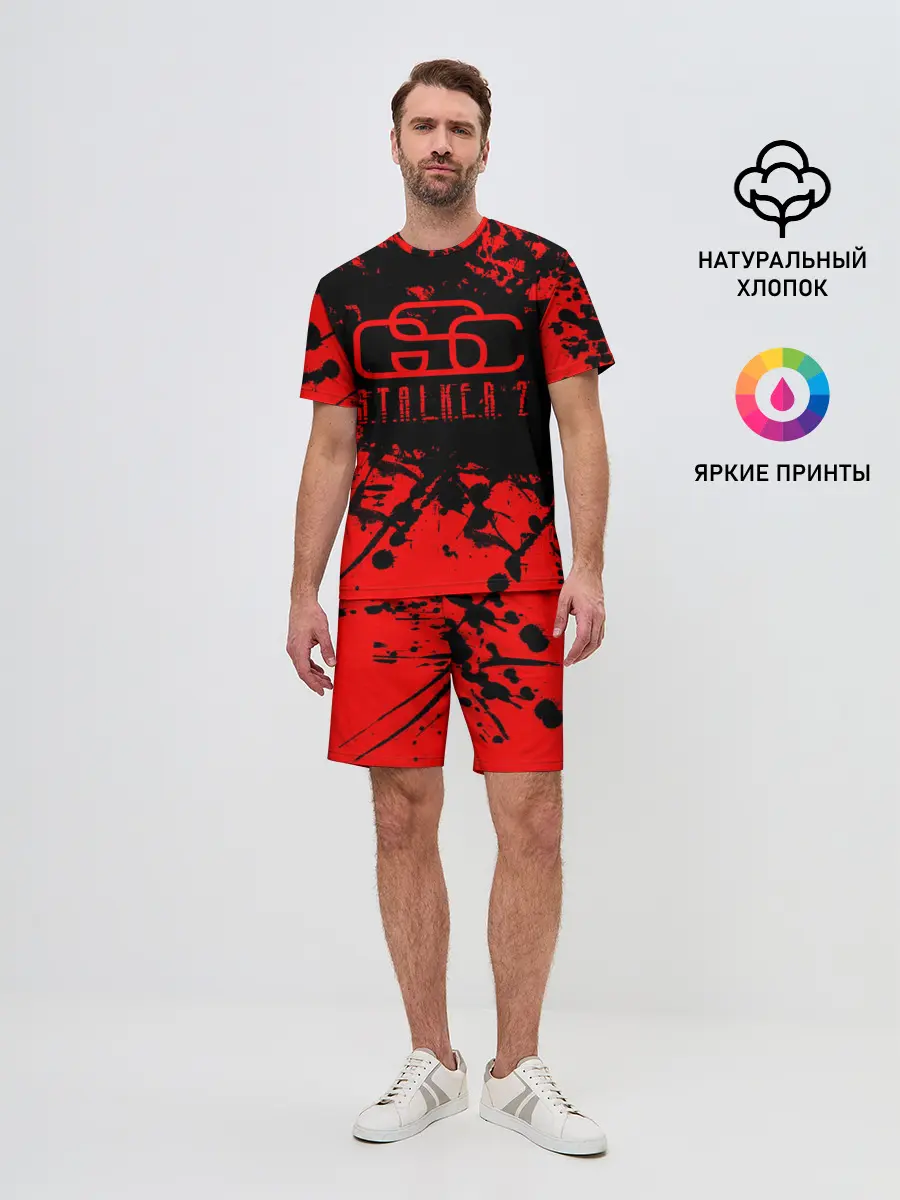 Мужской костюм с шортами / Stalker GSC red