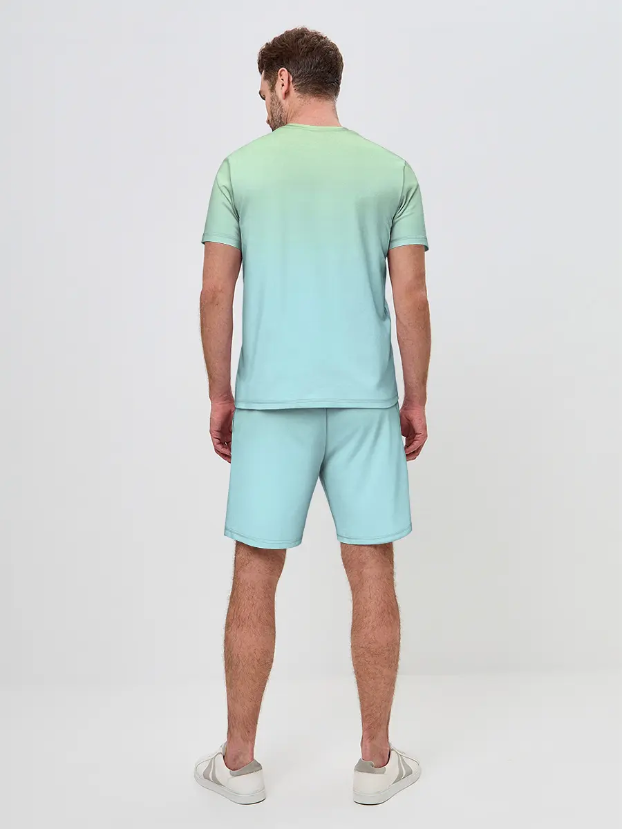 Мужской костюм с шортами / Дзётаро кудзе бирюза