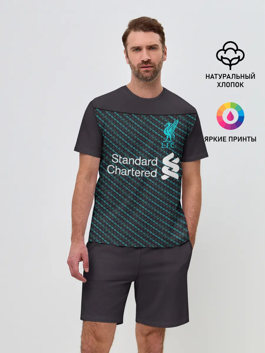 Мужской костюм с шортами / Liverpool 19-20 home - форма.