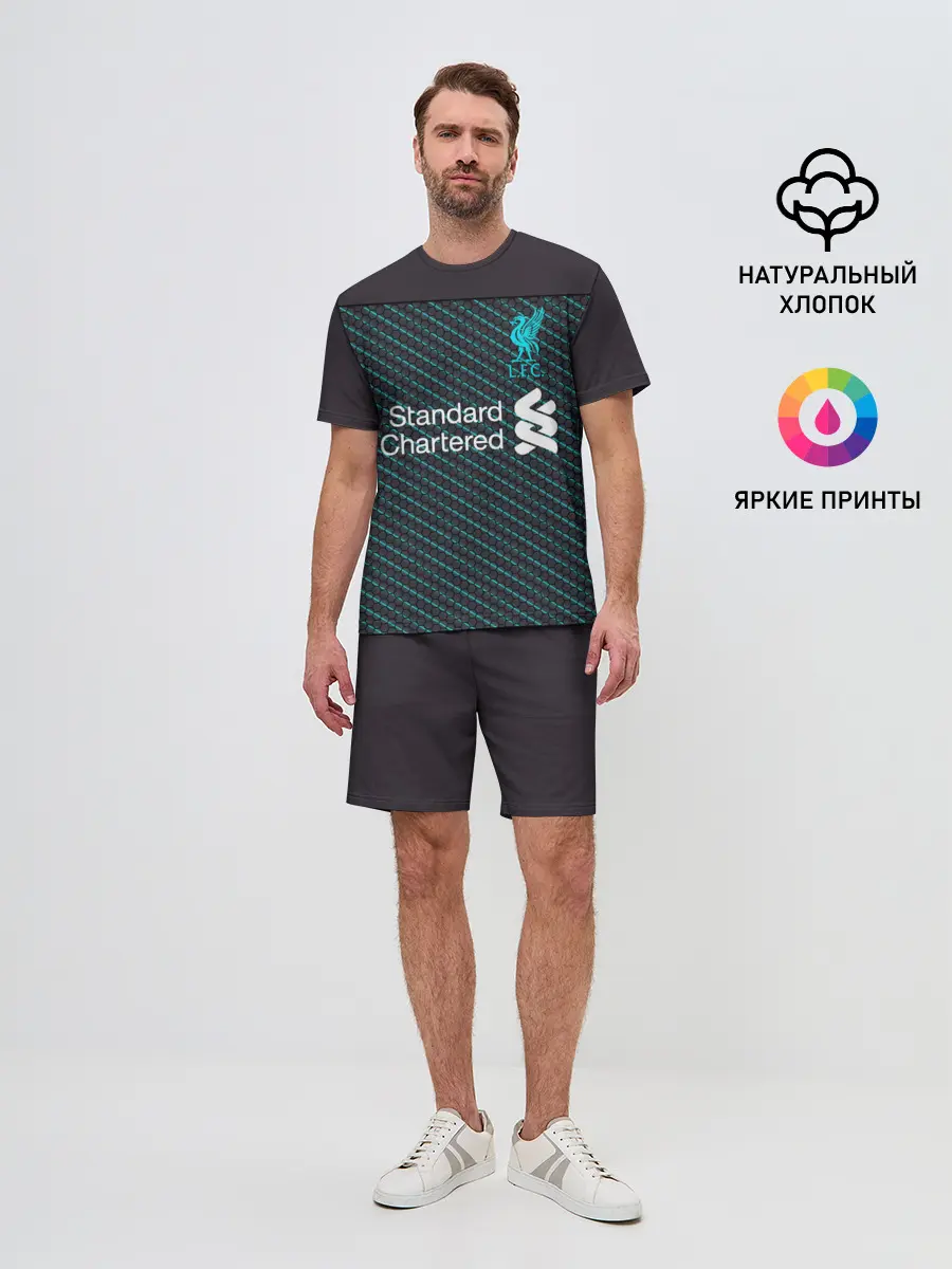 Мужской костюм с шортами / Liverpool 19-20 home - форма.