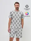 Мужской костюм с шортами / KILLER QUEEN белый паттерн