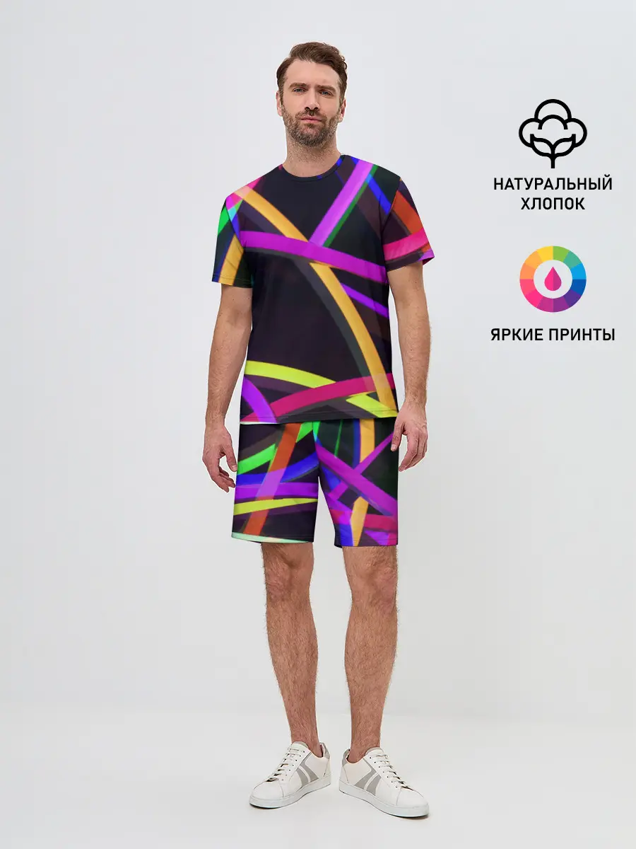 Мужской костюм с шортами / Светящиеся полосы
