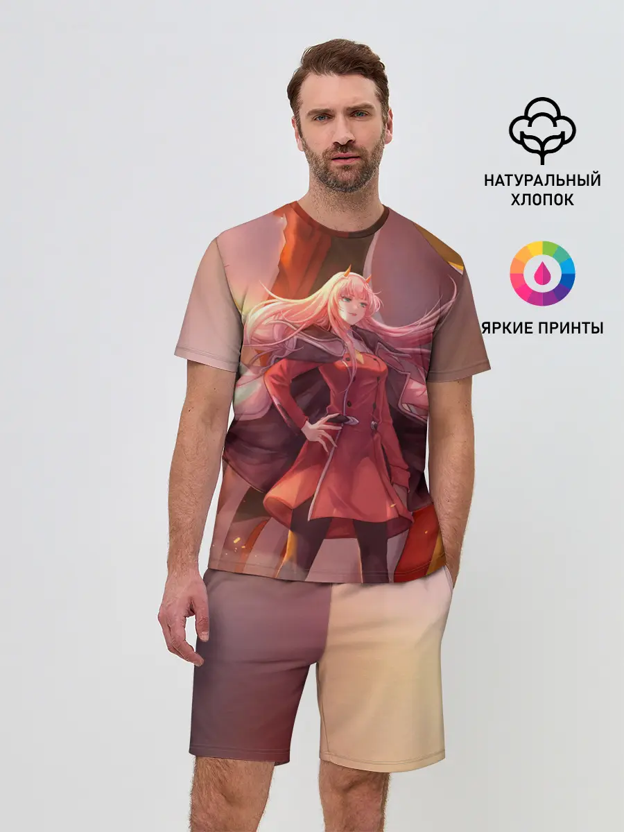 Мужской костюм с шортами / Darling In The Franxx art