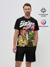 Мужской костюм с шортами / Jojo герои на черном