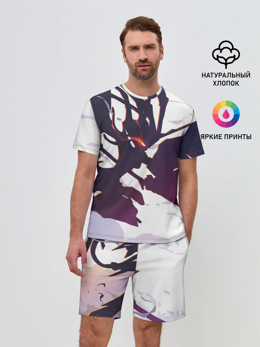 Мужской костюм с шортами / милый во франксе абстракция