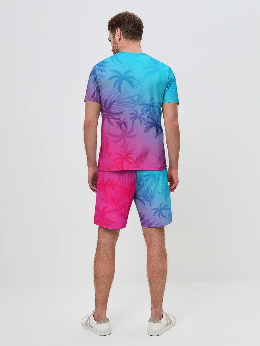 Мужской костюм с шортами / НЕОНОВЫЕ ПАЛЬМЫ / NEON