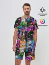 Мужской костюм с шортами / Паттерн джоджо кира спидвагон
