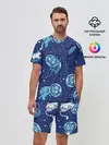 Мужской костюм с шортами / Кот Космонавт