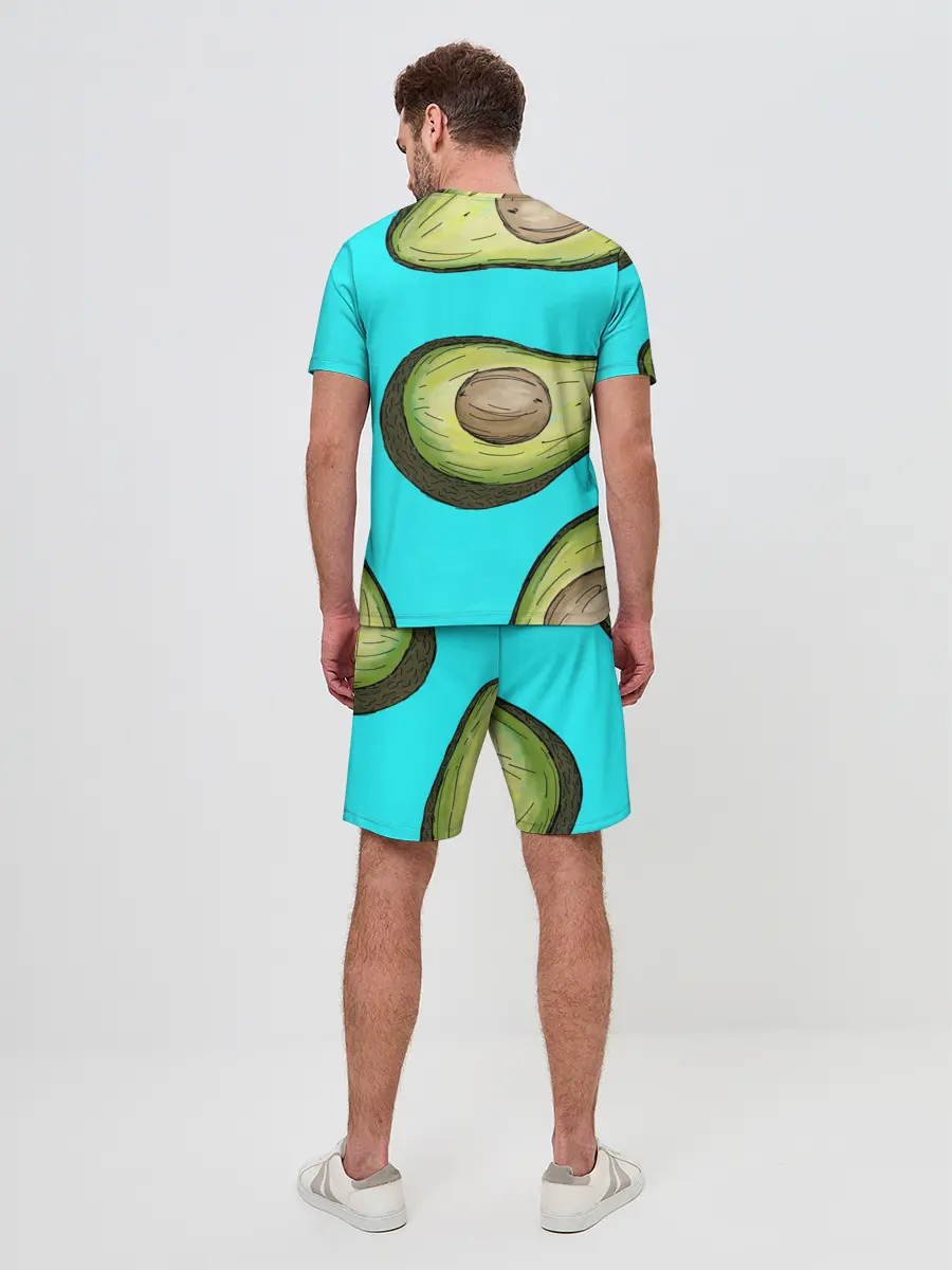 Мужской костюм с шортами / Авокадо