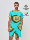 Мужской костюм с шортами / Авокадо