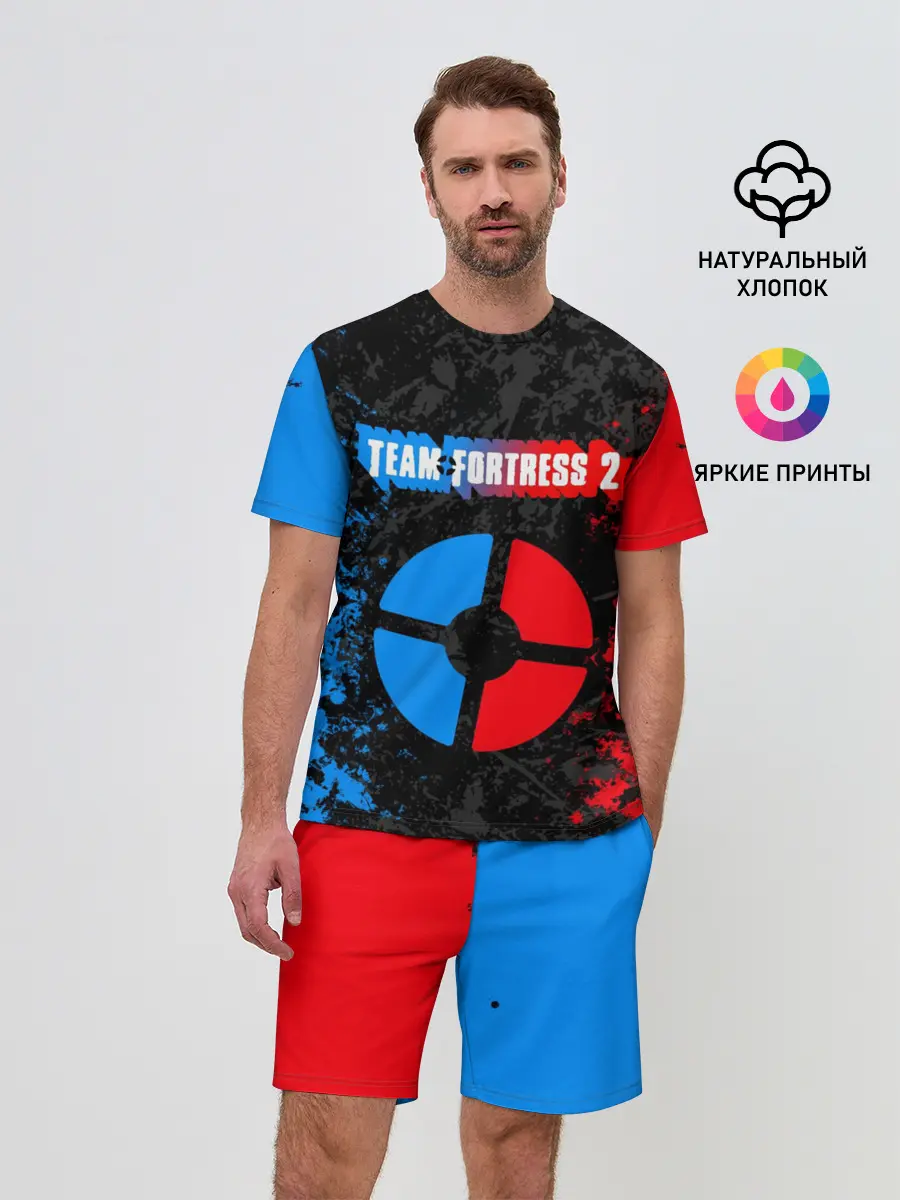 Мужской костюм с шортами / TEAM FORTRESS 2 RED VS BLUE