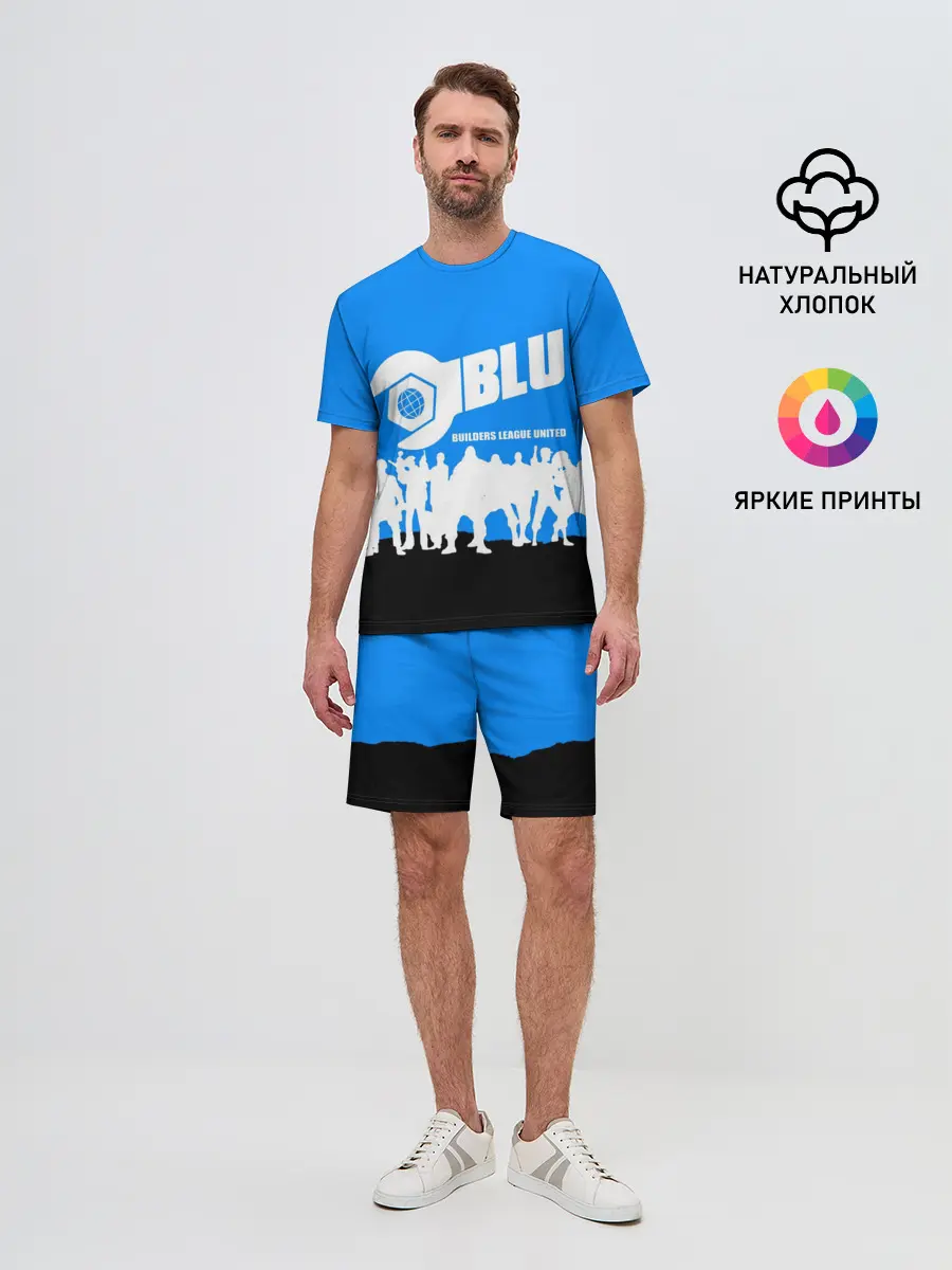 Мужской костюм с шортами / TEAM FORTRESS 2 BLUE TEAM