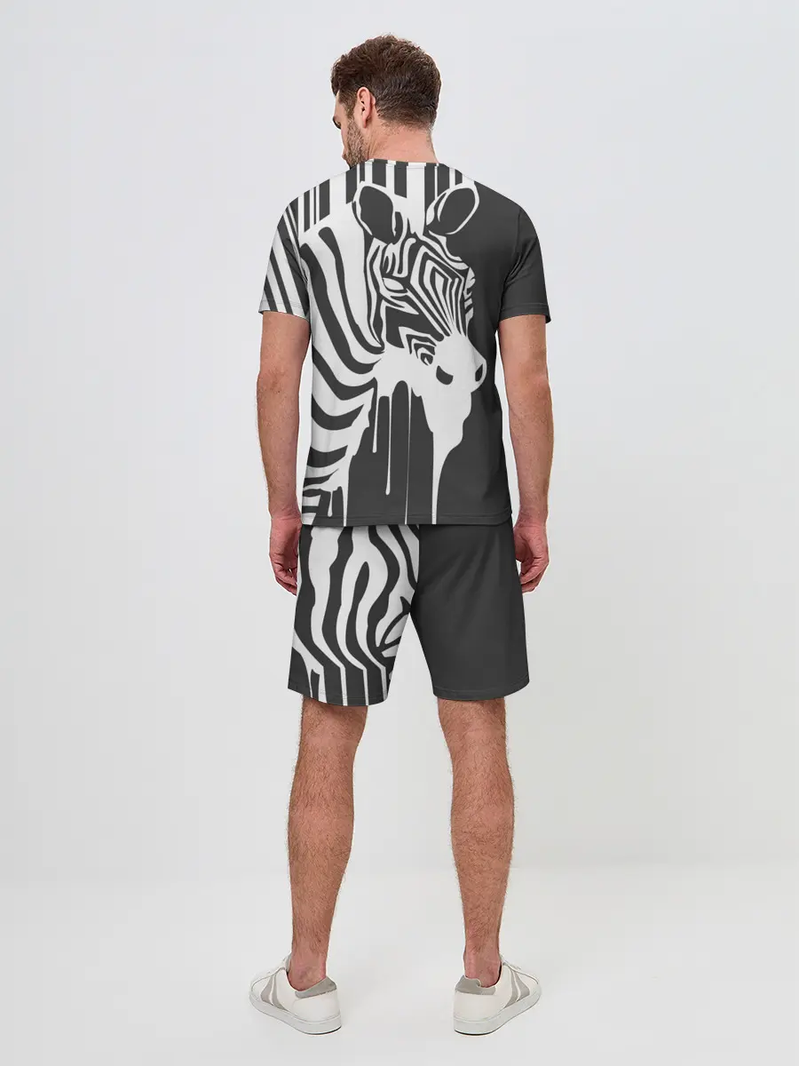 Мужской костюм с шортами / Зебра