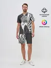 Мужской костюм с шортами / Зебра