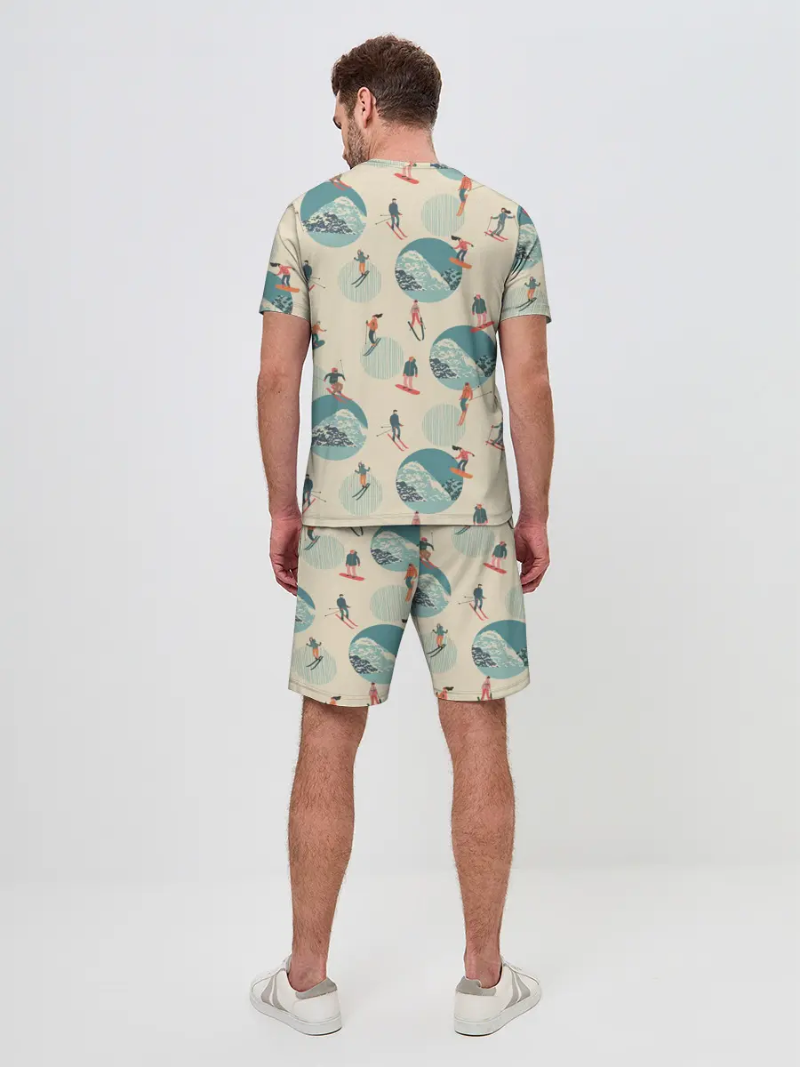 Мужской костюм с шортами / лыжники