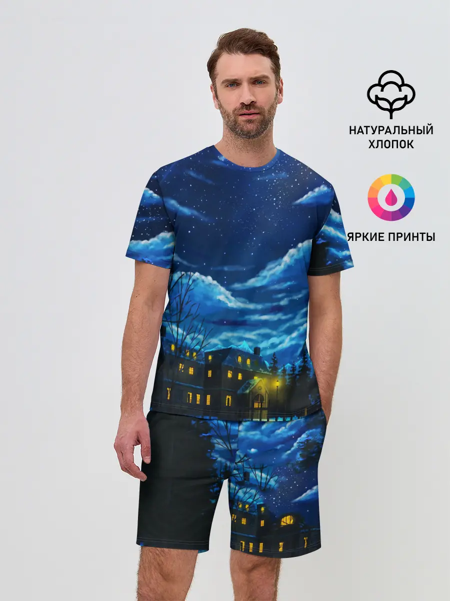 Мужской костюм с шортами / ЗИМНЯЯ НОЧЬ