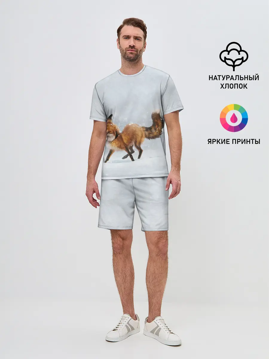 Мужской костюм с шортами / Зимняя лисичка