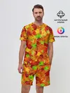 Мужской костюм с шортами / Кленовые листья