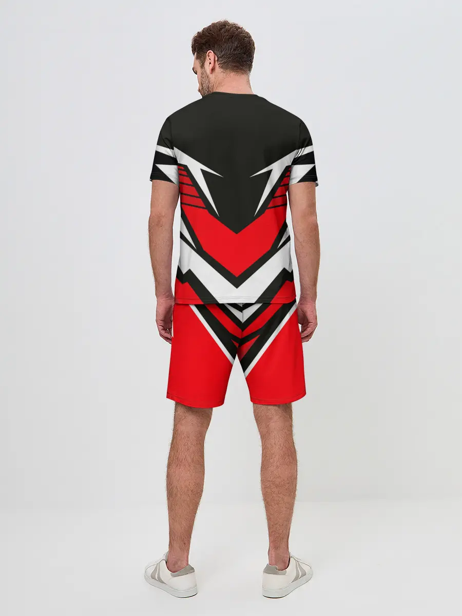 Мужской костюм с шортами / Sports geometry 4