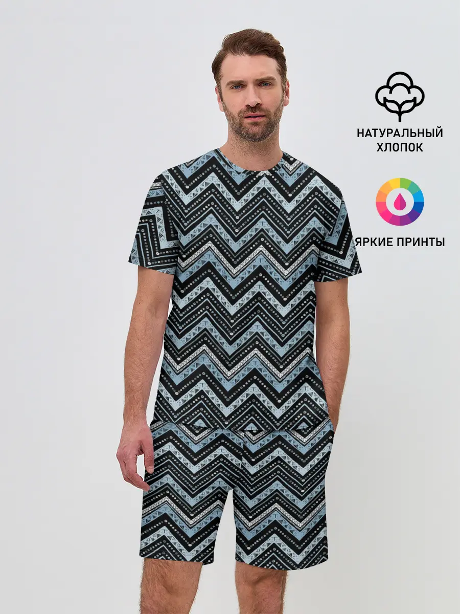 Мужской костюм с шортами / Узоры