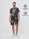 Мужской костюм с шортами / Камуфляжная 3D броня