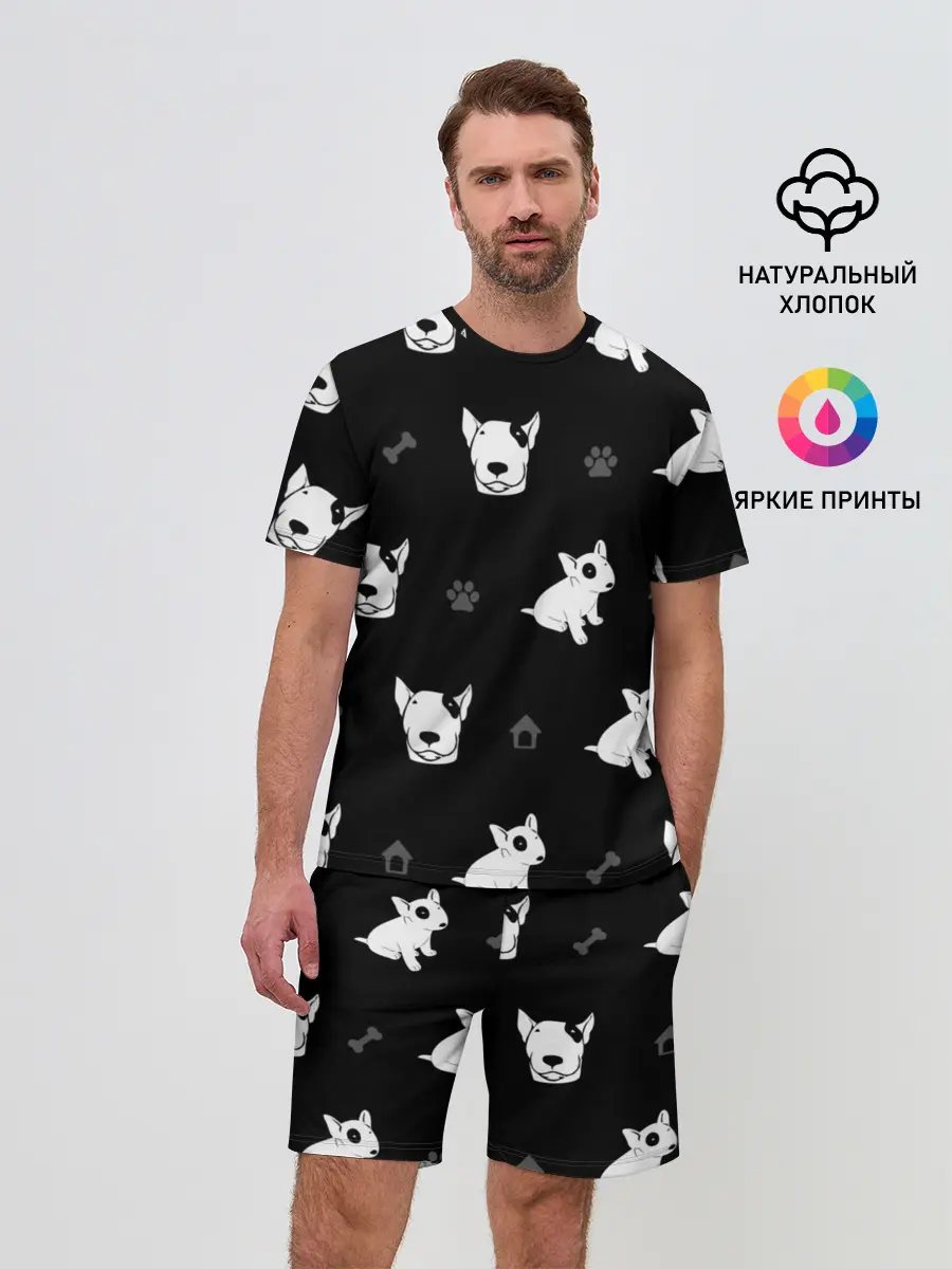 Мужской костюм с шортами / Английский бультерьер