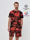 Мужской костюм с шортами / Skulls pattern