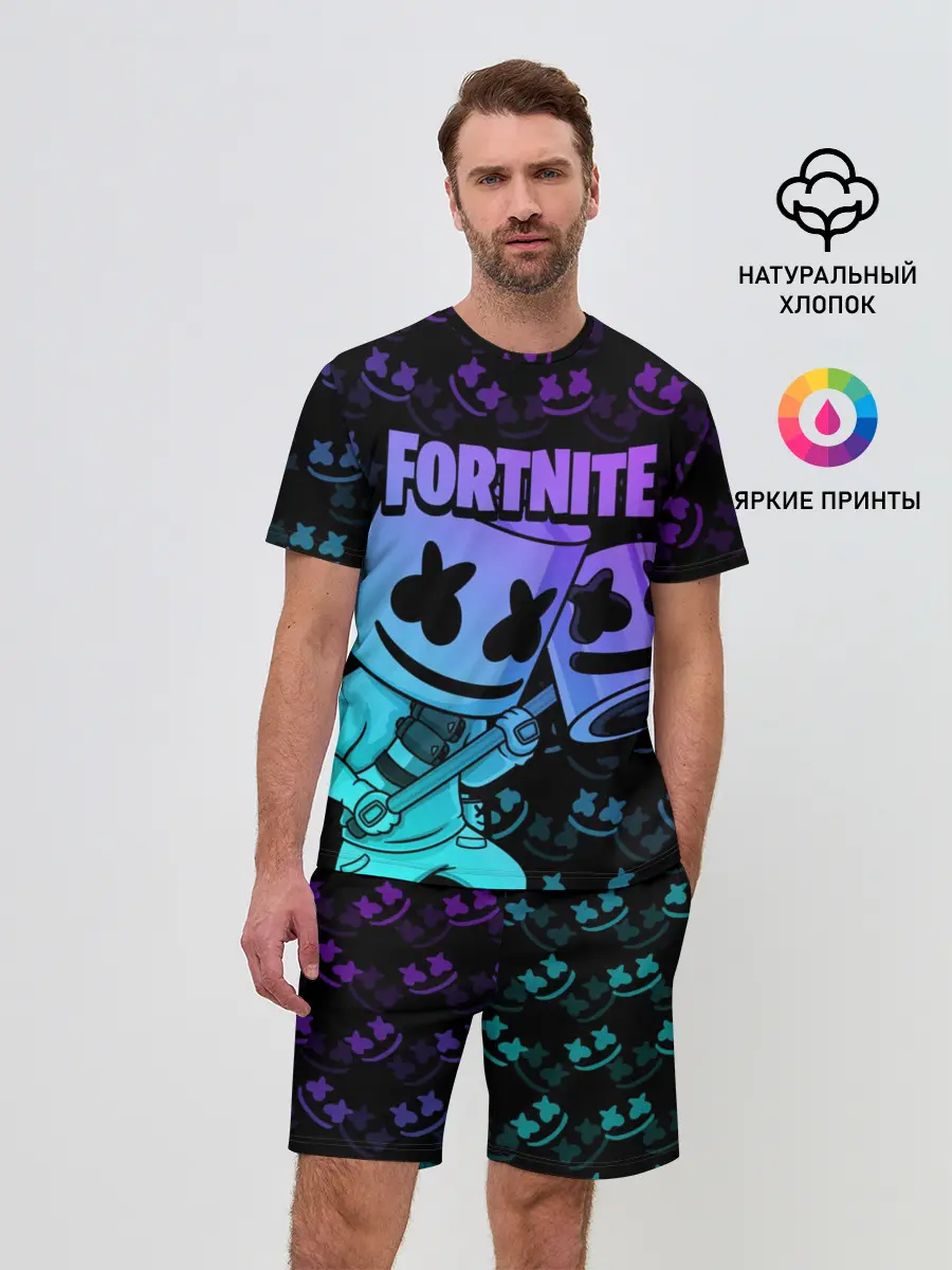 Мужской костюм с шортами / FORTNITE MARSHMELLO