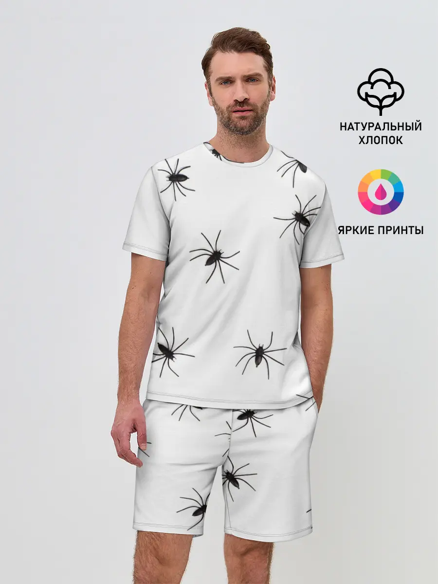 Мужской костюм с шортами / Пауки