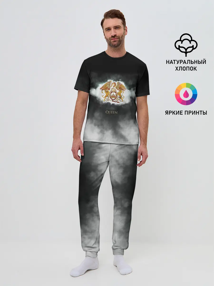 Мужская пижама с брюками / Логотип группы Queen