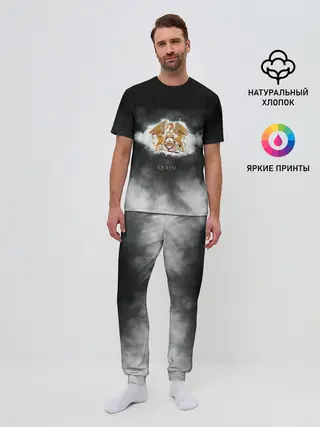 Мужская пижама с брюками / Логотип группы Queen