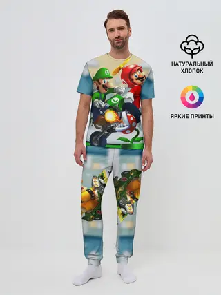 Мужская пижама с брюками / MarioHelmet