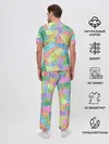 Мужская пижама с брюками / Цветные пластыри