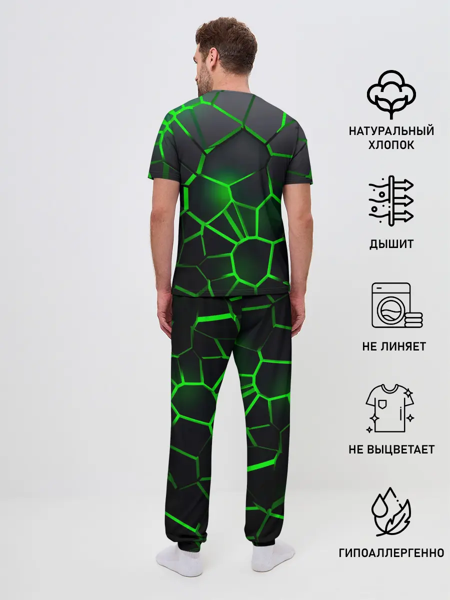 Мужская пижама с брюками / 3D плиты с подсветкой Шкода