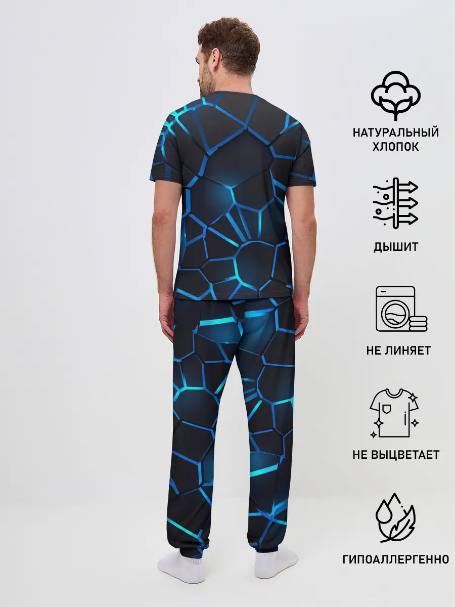 Мужская пижама с брюками / Ford | 3D плиты с подсветкой
